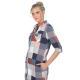 Women's Classic Plaid Tunic Shirt - DressbarnShirts & Blouses