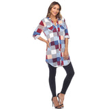 Women's Classic Plaid Tunic Shirt - DressbarnShirts & Blouses