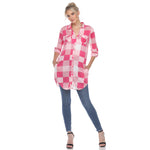 Women's Classic Plaid Tunic Shirt - DressbarnShirts & Blouses