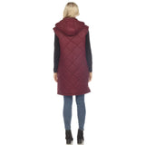 Women's Diamond Quilted Hooded Puffer Vest - DressbarnVests