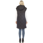 Women's Diamond Quilted Hooded Puffer Vest - DressbarnVests