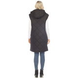 Women's Diamond Quilted Hooded Puffer Vest - DressbarnVests