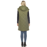 Women's Diamond Quilted Hooded Puffer Vest - DressbarnVests