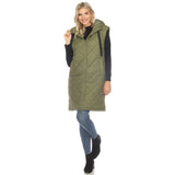 Women's Diamond Quilted Hooded Puffer Vest - DressbarnVests