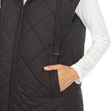 Women's Diamond Quilted Hooded Puffer Vest - DressbarnVests