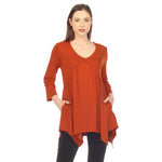 Women's Empire Waist V-Neck Tunic Top - DressbarnShirts & Blouses