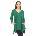 Women's Empire Waist V-Neck Tunic Top - DressbarnShirts & Blouses