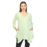 Women's Empire Waist V-Neck Tunic Top - DressbarnShirts & Blouses