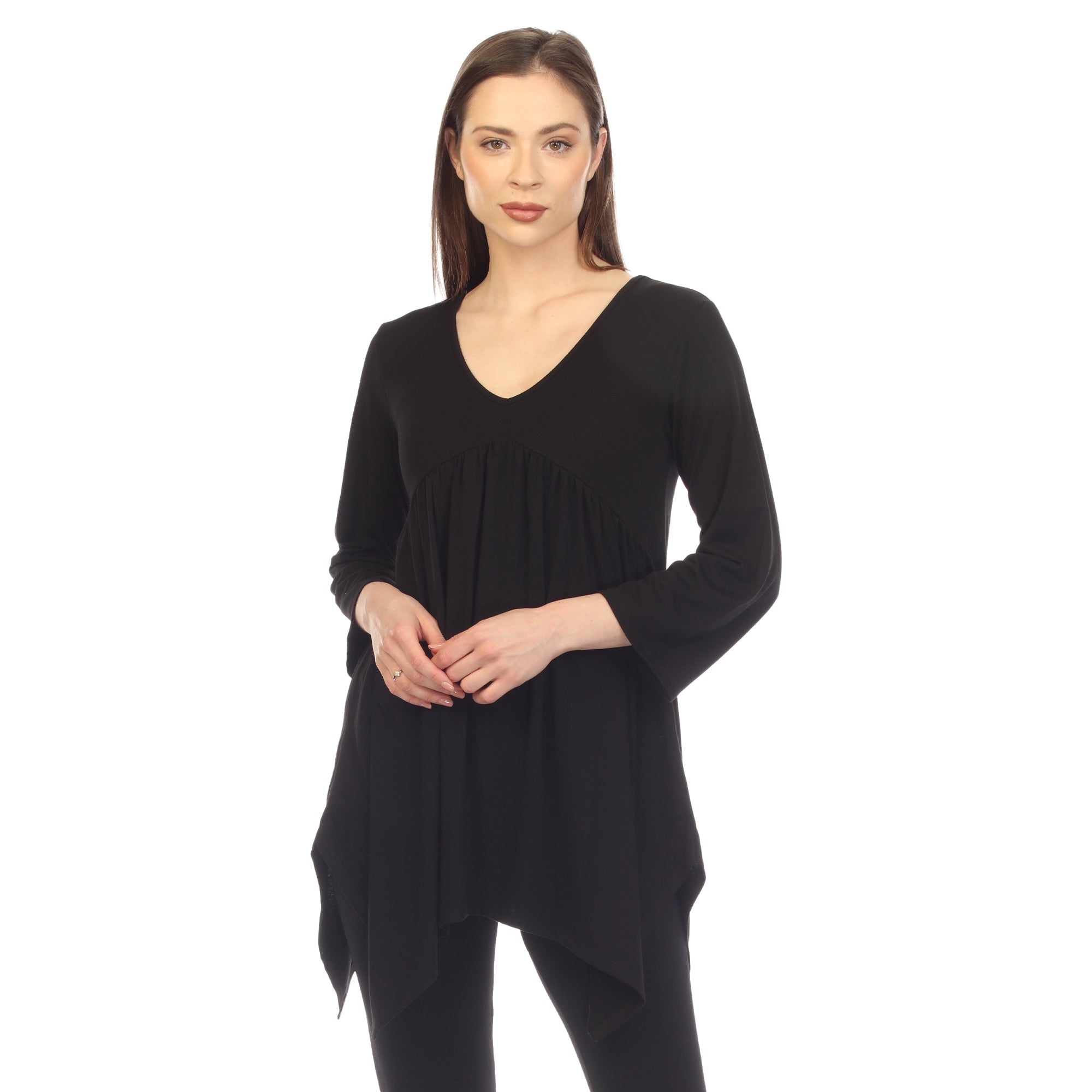 Women's Empire Waist V-Neck Tunic Top - DressbarnShirts & Blouses