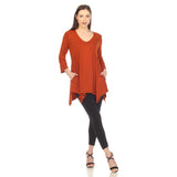 Women's Empire Waist V-Neck Tunic Top - DressbarnShirts & Blouses