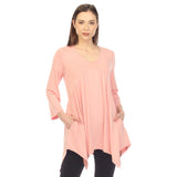 Women's Empire Waist V-Neck Tunic Top - DressbarnShirts & Blouses