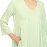 Women's Empire Waist V-Neck Tunic Top - DressbarnShirts & Blouses