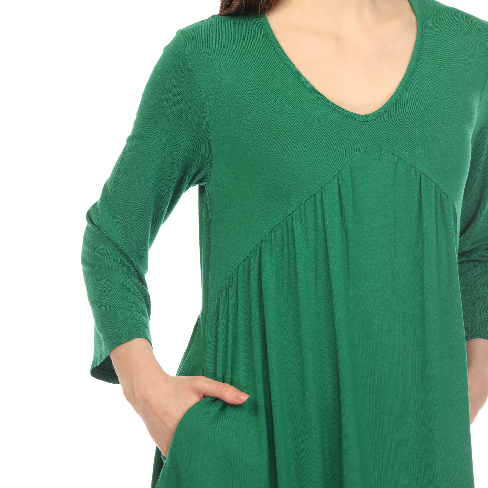 Women's Empire Waist V-Neck Tunic Top - DressbarnShirts & Blouses