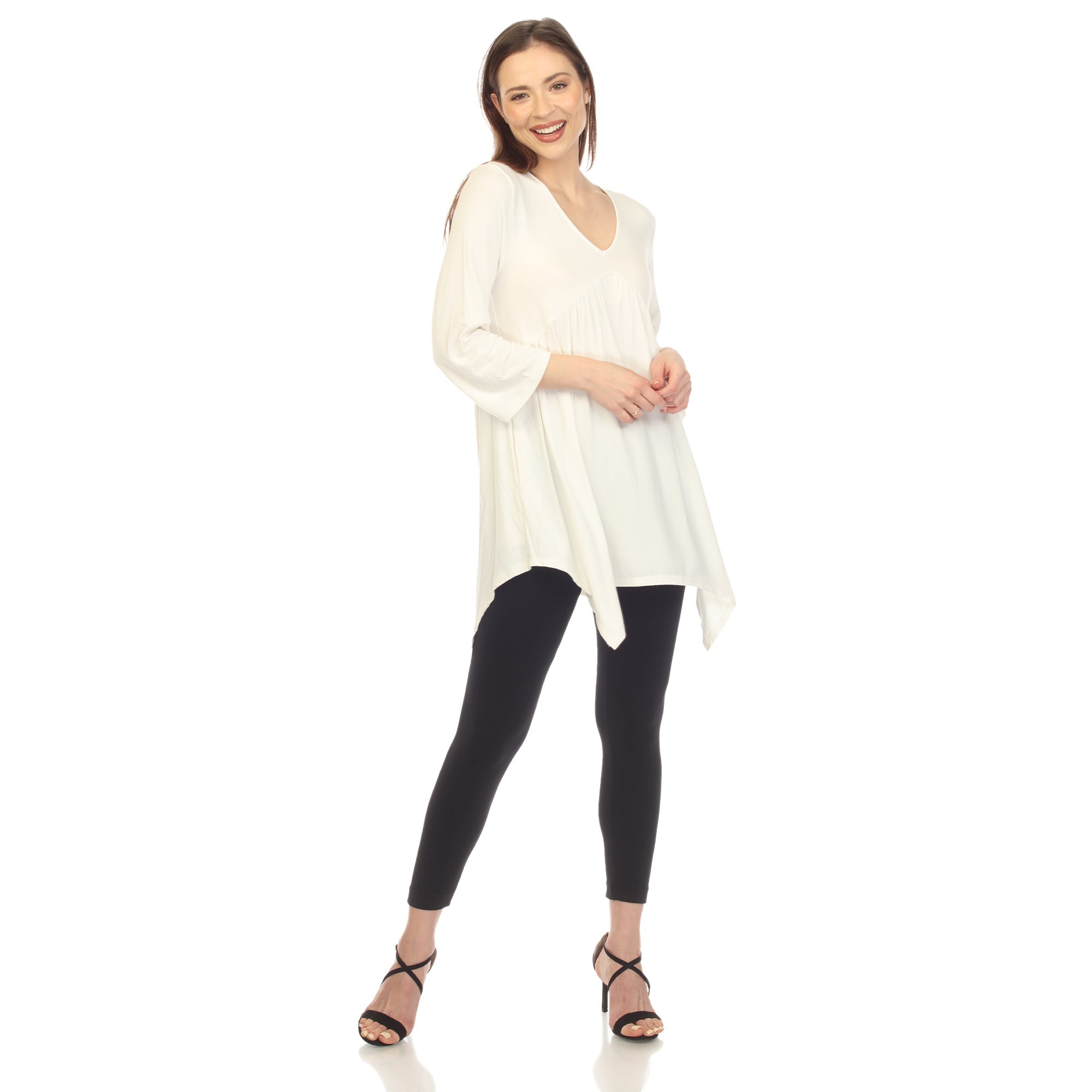 Women's Empire Waist V-Neck Tunic Top - DressbarnShirts & Blouses