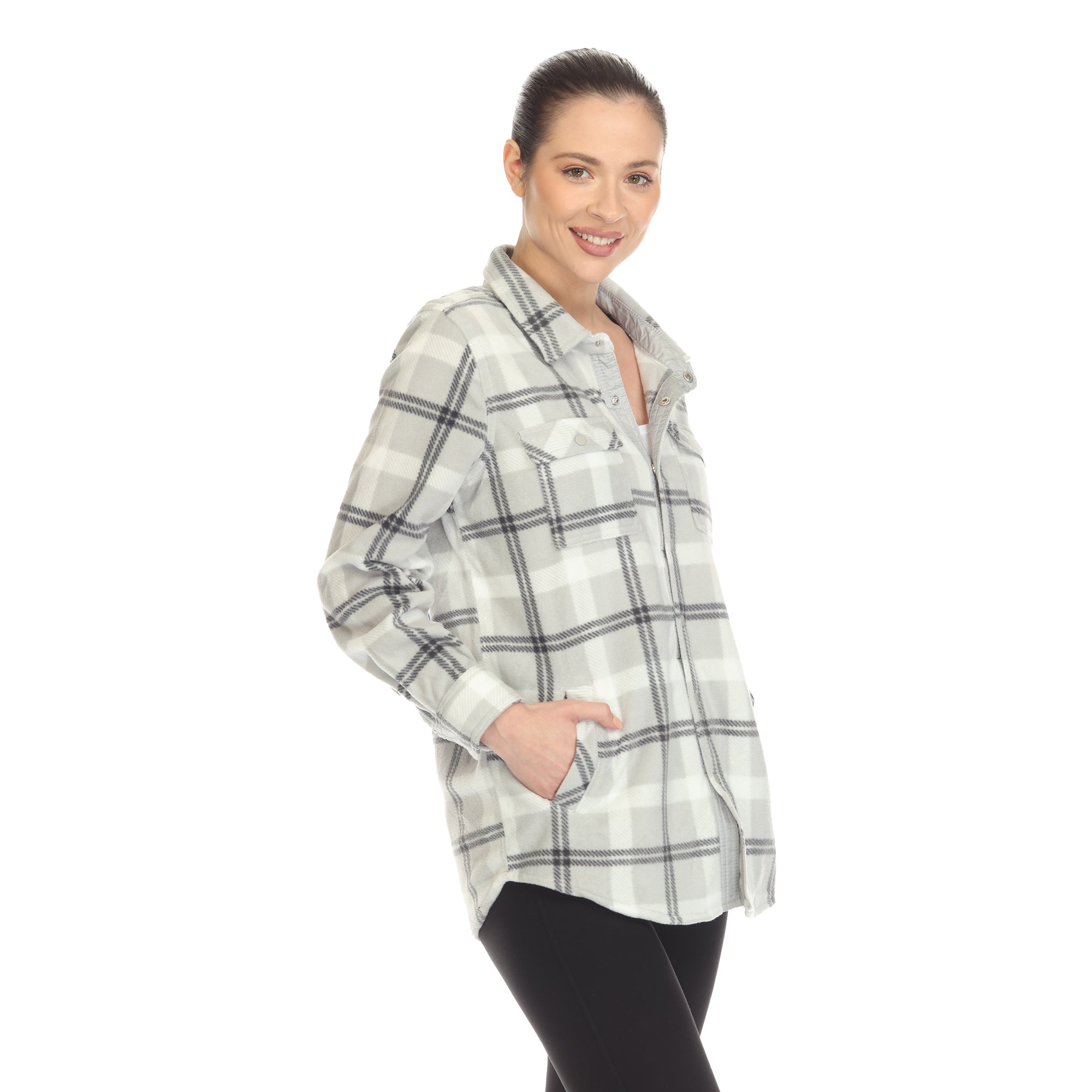 White Mark Flannel Plaid Shirts - Pink - L White Mark Flannel Plaid Shirts - Pink - L