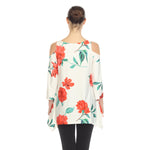 Women's Floral Printed Cold Shoulder Tunic - DressbarnShirts & Blouses