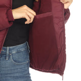 Women's Full Front Zip Hooded Bomber Puffer Jacket - DressbarnCoats & Jackets