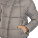 Women's Full Front Zip Hooded Bomber Puffer Jacket - DressbarnCoats & Jackets