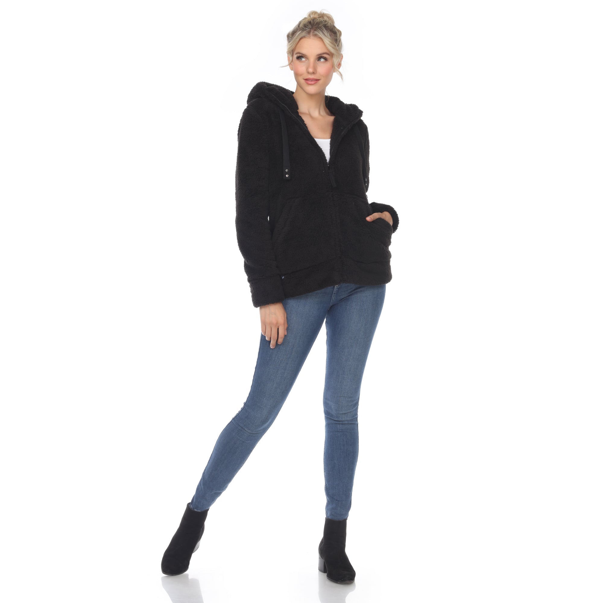 Women's Hooded Sherpa Jacket - DressbarnCoats & Jackets
