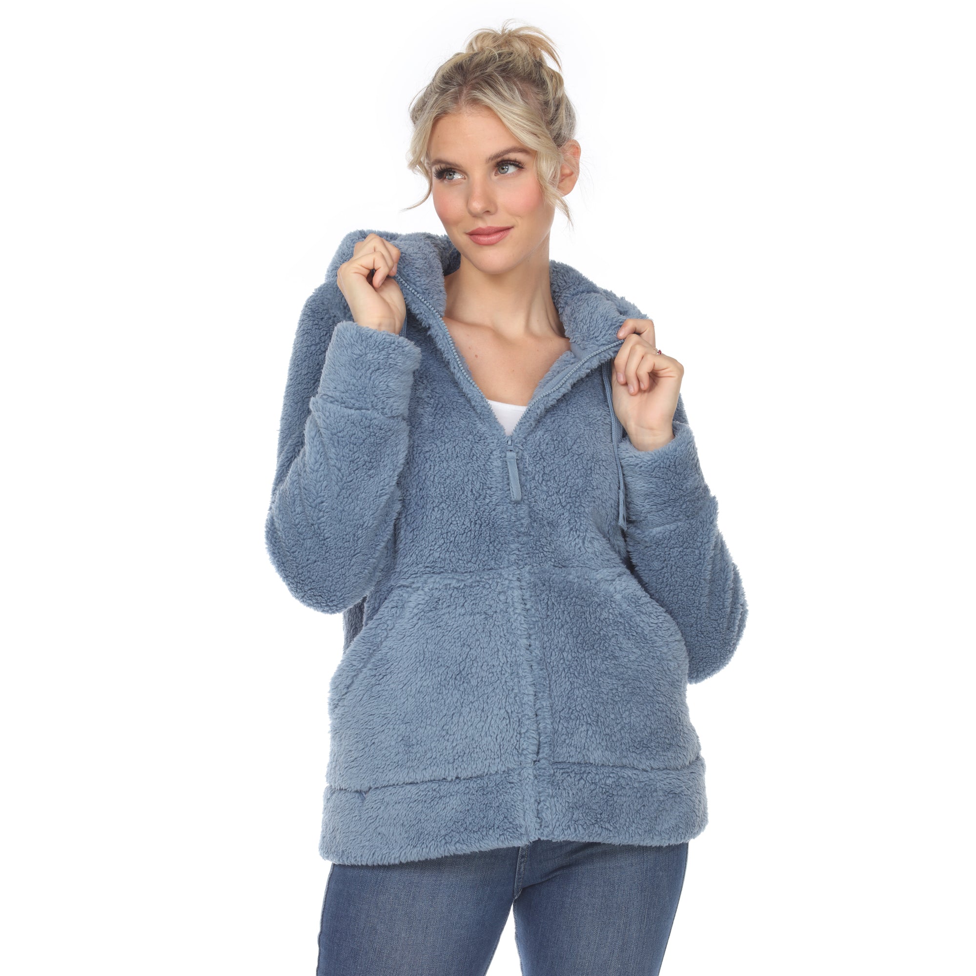 Women's Hooded Sherpa Jacket - DressbarnCoats & Jackets