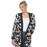 Women's Leopard Print Open Front Sherpa Coat - DressbarnCoats & Jackets