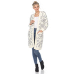 Women's Leopard Print Open Front Sherpa Coat - DressbarnCoats & Jackets