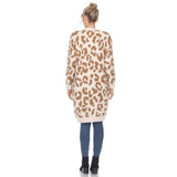 Women's Leopard Print Open Front Sherpa Coat - DressbarnCoats & Jackets