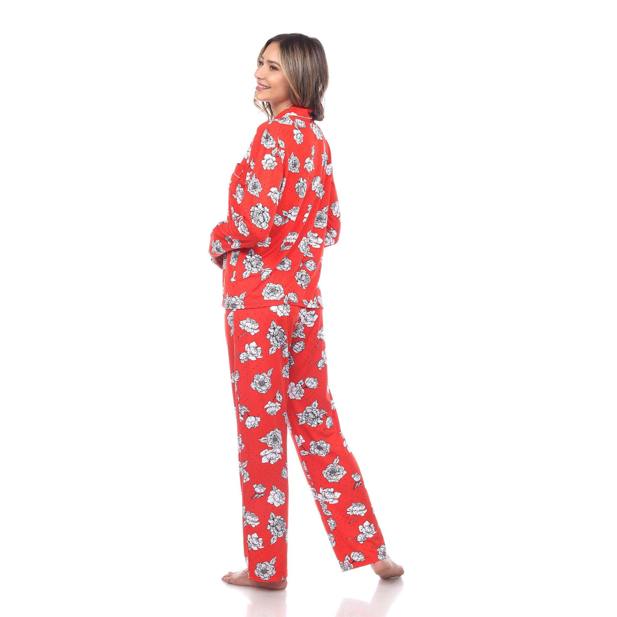 Women's Long Sleeve Floral Pajama Set - DressbarnLounge Sets