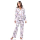 Women's Long Sleeve Floral Pajama Set - DressbarnLounge Sets