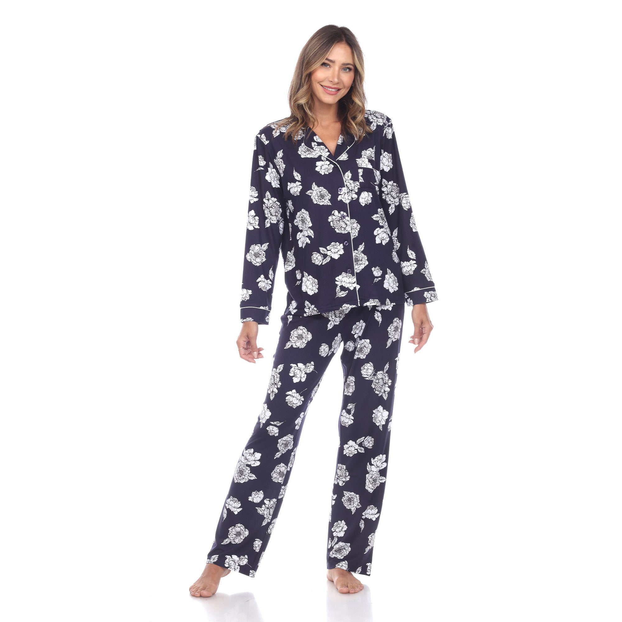 Women's Long Sleeve Floral Pajama Set - DressbarnLounge Sets