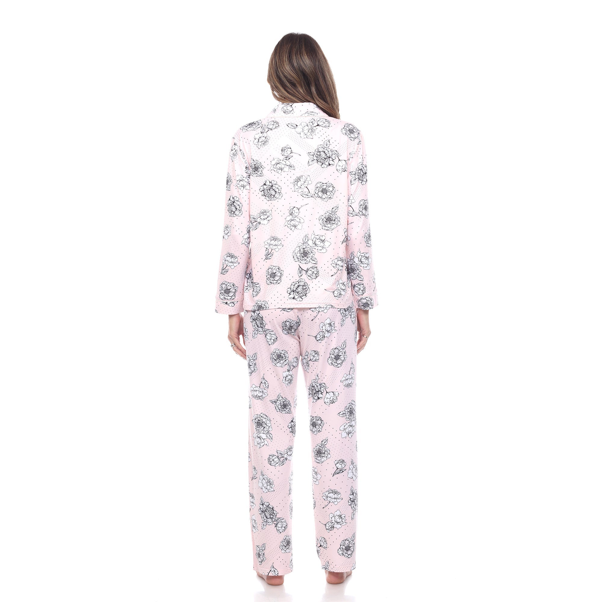 Women's Long Sleeve Floral Pajama Set - DressbarnLounge Sets