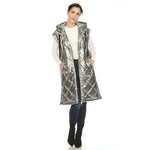 Women's Metallic Long Puffer Vest - DressbarnVests