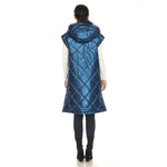 Women's Metallic Long Puffer Vest - DressbarnVests