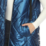 Women's Metallic Long Puffer Vest - DressbarnVests