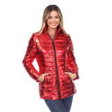 Women's Metallic Puffer Coat - DressbarnCoats & Jackets