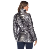 Women's Metallic Puffer Coat - DressbarnCoats & Jackets