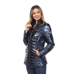 Women's Metallic Puffer Coat - DressbarnCoats & Jackets