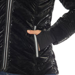 Women's Midweight Quilted Contrast With Thumbholes Hooded Jacket - DressbarnCoats & Jackets