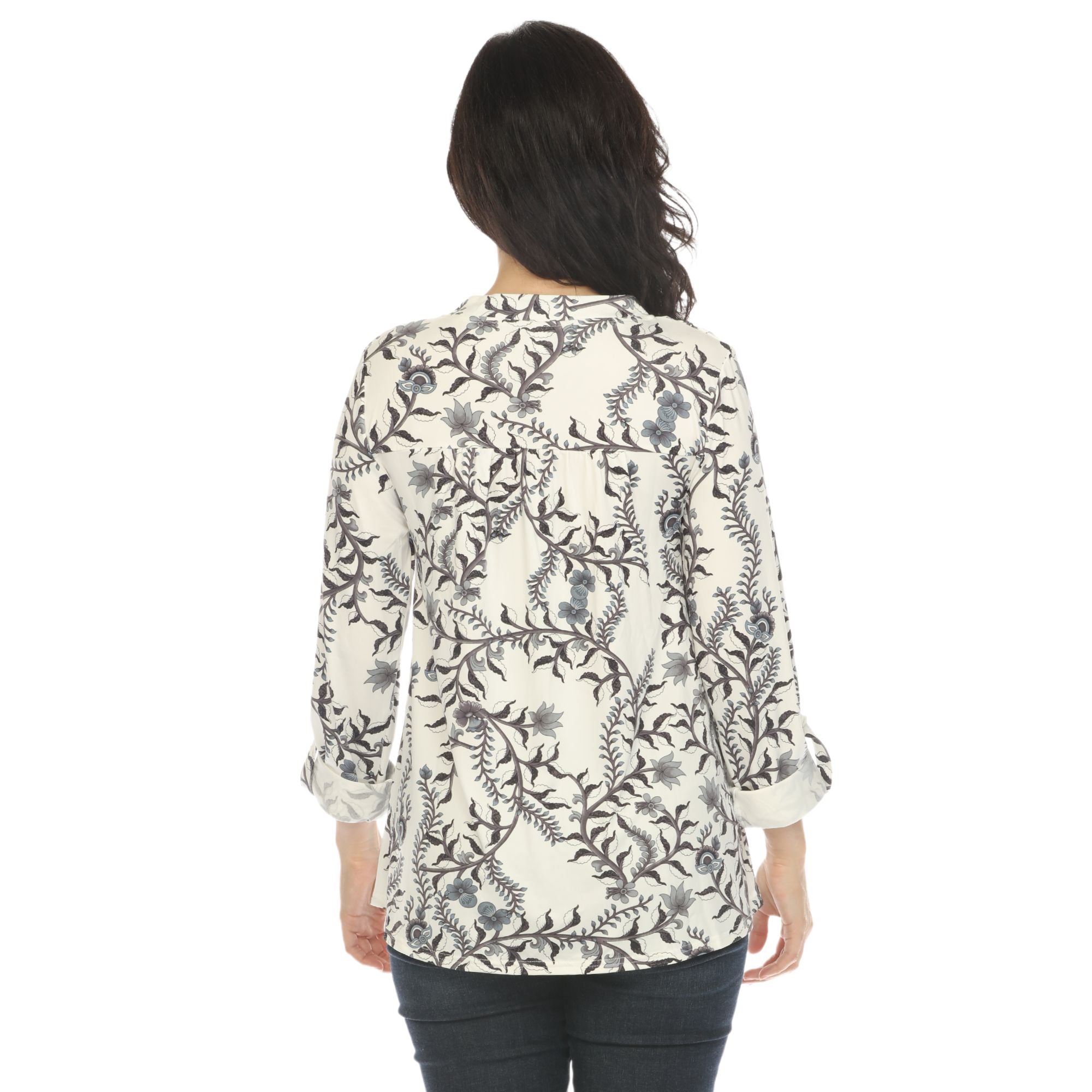 Women's Paisley Button Front Tunic Top - DressbarnButton Front Shirts