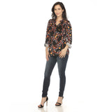 Women's Paisley Button Front Tunic Top - DressbarnButton Front Shirts