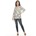 Women's Paisley Button Front Tunic Top - DressbarnButton Front Shirts