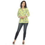 Women's Paisley Button Front Tunic Top - DressbarnButton Front Shirts