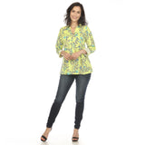Women's Paisley Button Front Tunic Top - DressbarnButton Front Shirts