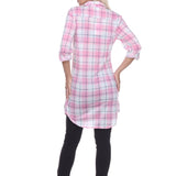 Women's Piper Stretchy Plaid Tunic - DressbarnShirts & Blouses