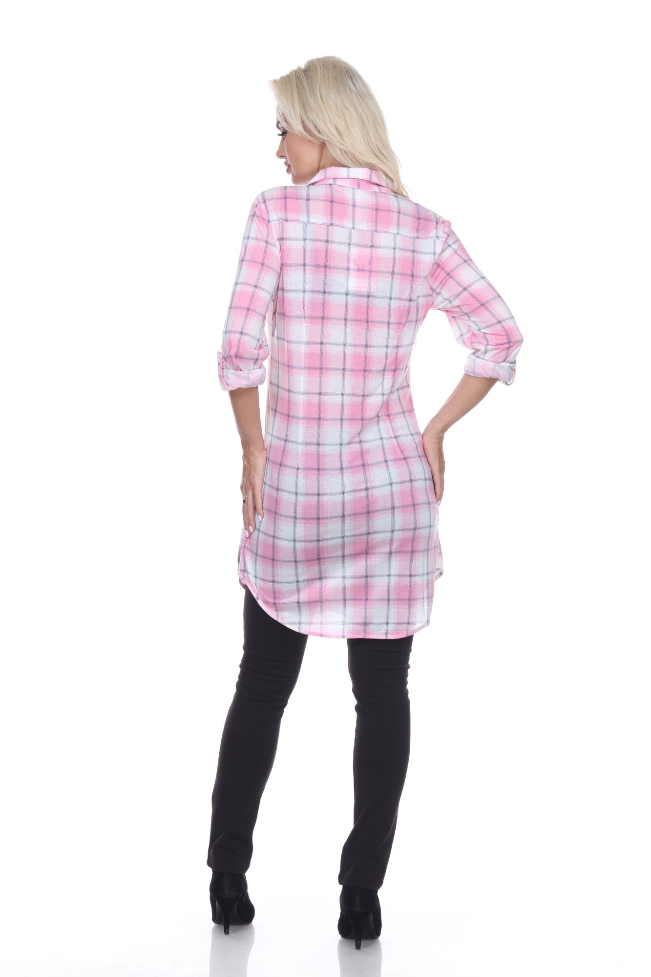 Women's Piper Stretchy Plaid Tunic - DressbarnShirts & Blouses