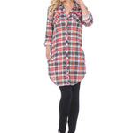 Women's Piper Stretchy Plaid Tunic - DressbarnShirts & Blouses