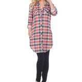 Women's Piper Stretchy Plaid Tunic - DressbarnShirts & Blouses