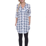 Women's Piper Stretchy Plaid Tunic - DressbarnShirts & Blouses