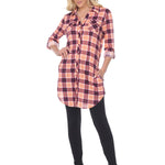 Women's Piper Stretchy Plaid Tunic - DressbarnShirts & Blouses