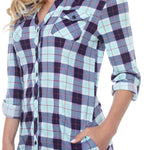 Women's Piper Stretchy Plaid Tunic - DressbarnShirts & Blouses